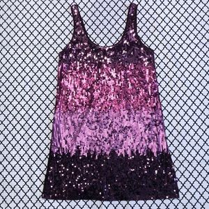 Express Sequin Purple Ombré Dress <3